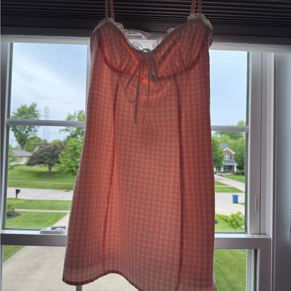 Peppermayo Pink Gingham Mini Dress